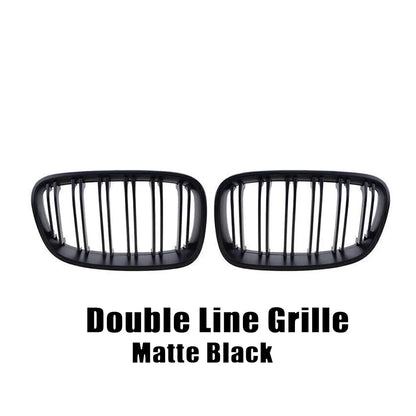 XVIP Car Front Grille Grills Gloss Black for BMW 1 Series F20 m140i 118d F21 2012-2014 Front Diamonds Style Grille Accessories
