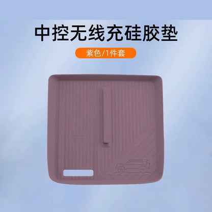 For Chery ICAR V27 2026 Silicone Cup Holder Mat Wireless Charging Anti Slip Pad Tailgate Storage Box Interior Accessories Kit