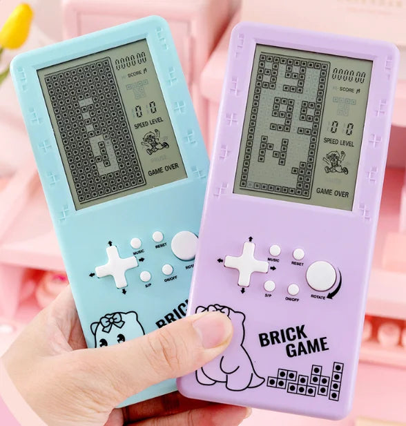 1/2/3PCS Cartoon Brick Game Handheld Console Big Size Retro Russian Block Game Portable Toy For Children Party Favor Present