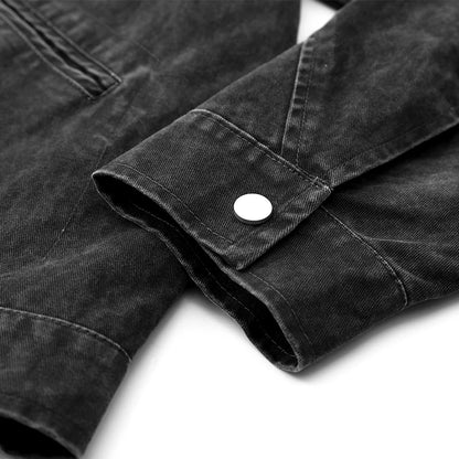 Oversize Loose Men's Denim Jacket Autumn 100% Cotton High Quality Casual Coats Fashion Hip-Hop Rock Streetwear Comfort Outerwear