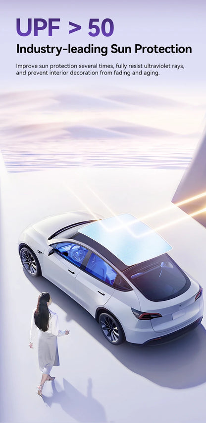 YZ magnetic suction clip Sun Shades For Tesla Model 3 Y Highland Juniper 2021-25 Glass Roof Sunshade Front Rear Sunroof Skylight
