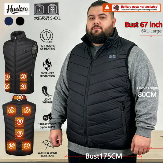 Extra Extra Large11 Area Heating Vest Winter Women Climbing Heating Coats Outdoor Trekking Heating Apparel （Not Power Bank）