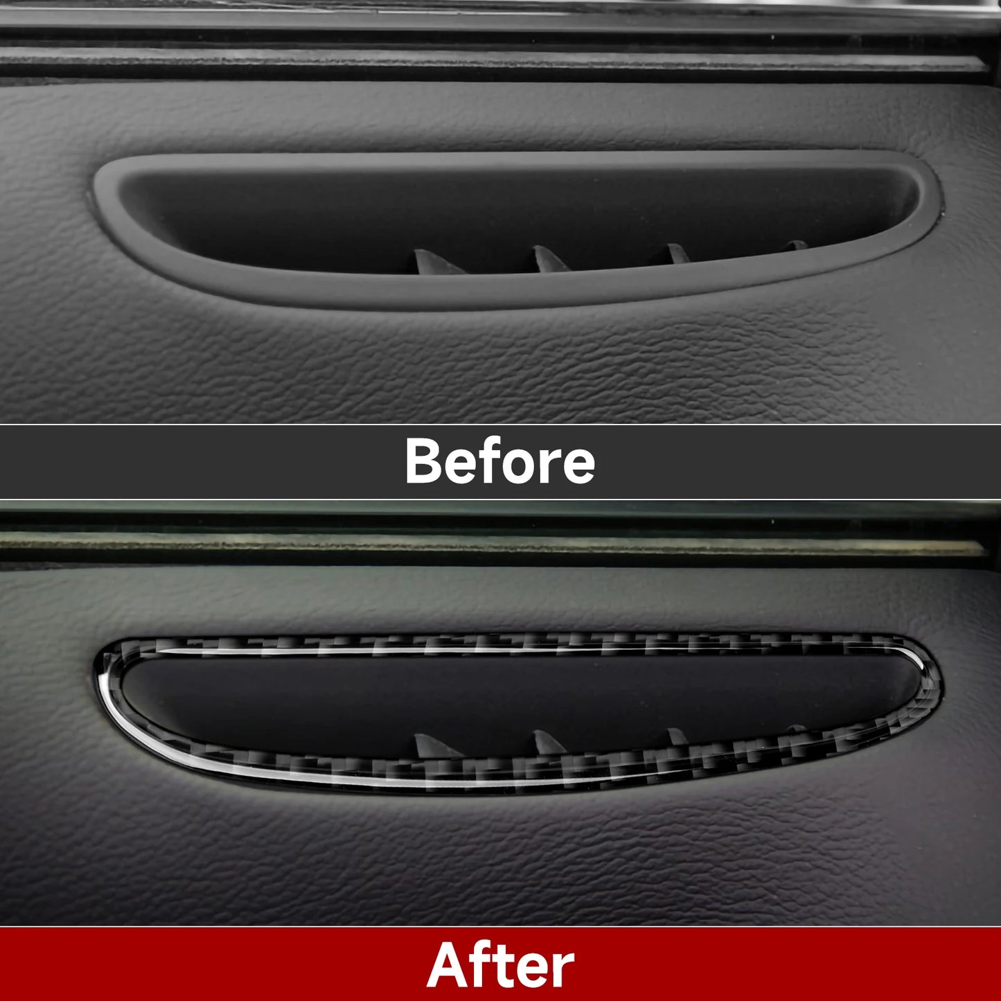 For Chrysler 300 (2011-2014) Car Center Console Gear Shift Panel Steering Wheel Cover Carbon Fiber Interior Sticker Accessories