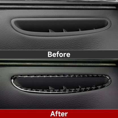 For Chrysler 300 (2011-2014) Car Center Console Gear Shift Panel Steering Wheel Cover Carbon Fiber Interior Sticker Accessories