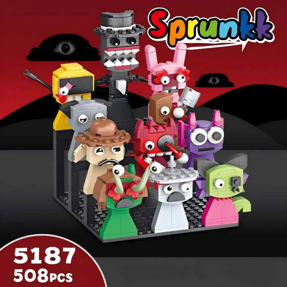 20 in 1 Sprunki Toys Building Set Compatible with 926 Pcs Sprunki Action Figures Roles Building Brick for Fans Kids Adults