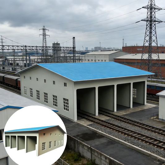 1/87 Outland Models Railway Layout Train Station Scenery Building Model HO Scale