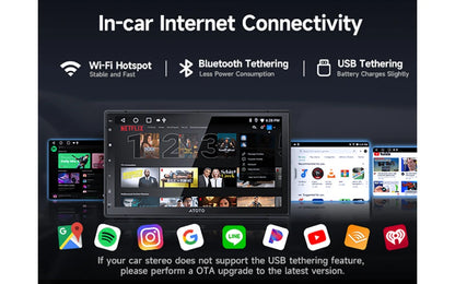 7 inch 2Din Android Car Multimedia Player Carplay Screen Android Auto Bluetooth Radio Double 2 Din Car Stereo A5 A5L Atotozone