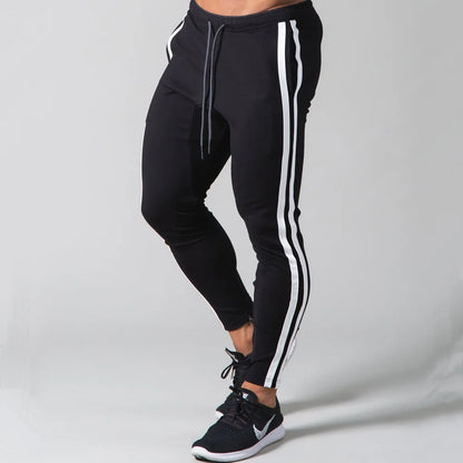 Black Joggers Sweatpants Men Casual Pants Gym Fitness Workout Sportswear Trousers Autumn Male Crossfit Running Sport Trackpants