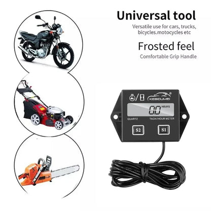 Digital Motor Speedmeter – Engine Hour Meter Tachometer Gauge, RPM LCD Display for Gasoline 2 Stroke 4 Stroke