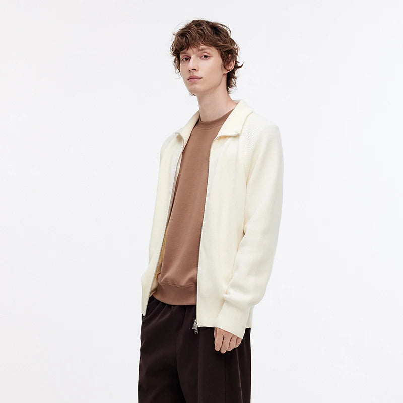 Semir Knit Sweater Men 2025 New Autumn Couple Matching Warm High Neck Pullover Layering Cardigan