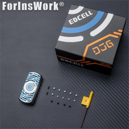 DJG & EDCELL Dexjelly Tuning Fork Poker Push Slider Anodic Oxidation Of Titanium Slider Fidget Stress Toys