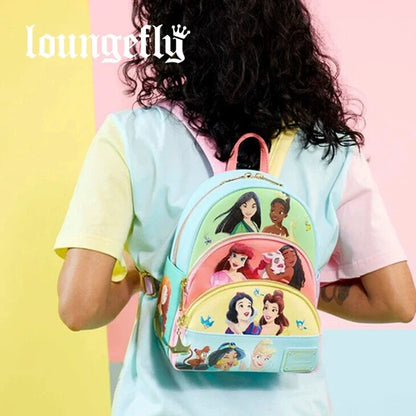 Loungefly Princess Series Manga Style Animated Collage Collection Mini Backpack