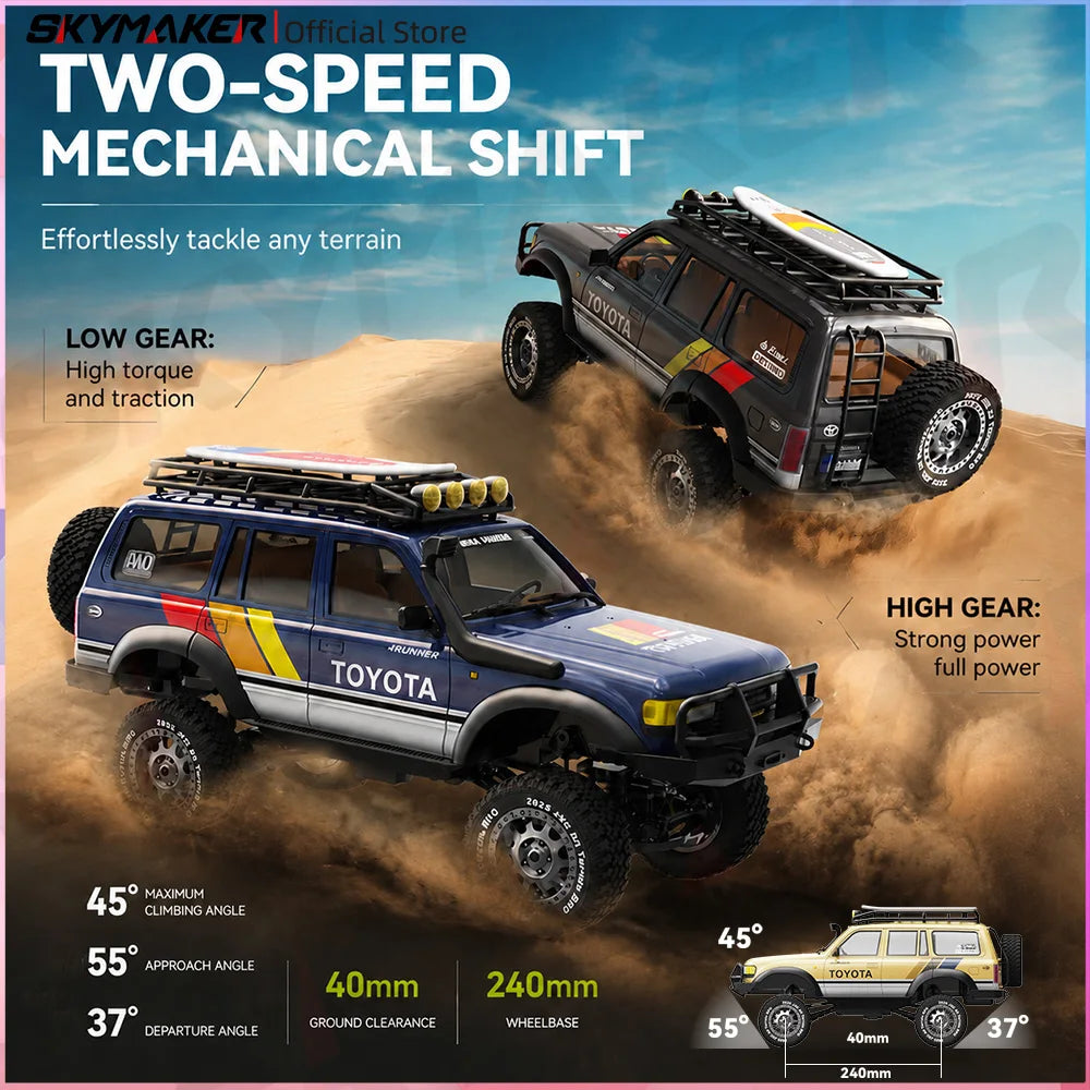JXC LC80 4WD Brushed RC car  2.4GHz RTR 1/12 Electric Remote Control Electric Off-Road Climbing Car Model Cars Toys Gift