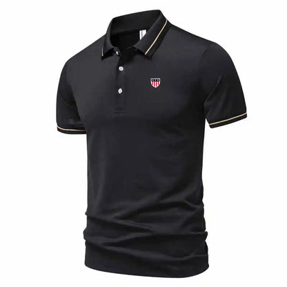 2026 Summer Casual Sports Quick-Drying Lapel Short-Sleeved POLO Shirt 6 Solid Color Shirt Cycling Suit Fitness Suit For Men 2XL