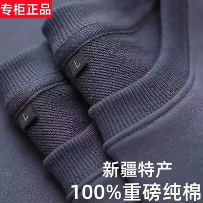 Unisex 100% Cotton Hoodie Long Sleeve round Neck Loose Fit  Color Base Layer Spring Autumn Winter New Arrival