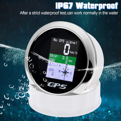 85mm Digital GPS Speedometer Odometer with GPS Antenna TFT Screen Waterproof Voltmeter Universal for 12V 24V Car Boat Motorcycle