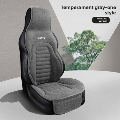 Universal Linen Car Seat Cover Four Season Auto Flax Comfortable Breathable Anti-Slip Covers Cushion SUV Car Seat Protection