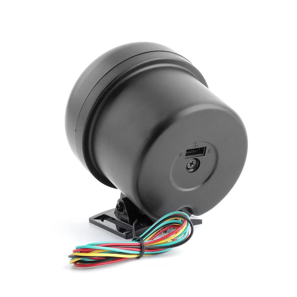 12V Tachometer Gauge 3.75'' Car Universal Black Tachometer Gauge 7color Inter Shift Light 0-8000 RPM Fit 4 6 8 Cylinder