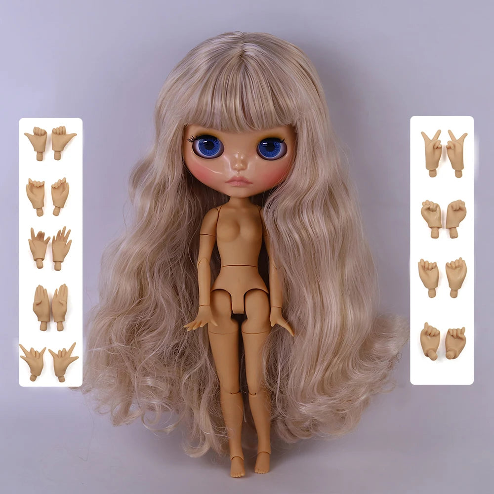 ICY DBS Blyth Doll 1/6 Joint 30cm tan Skin Glossy Face Female Set Doll BJD Toy Gift