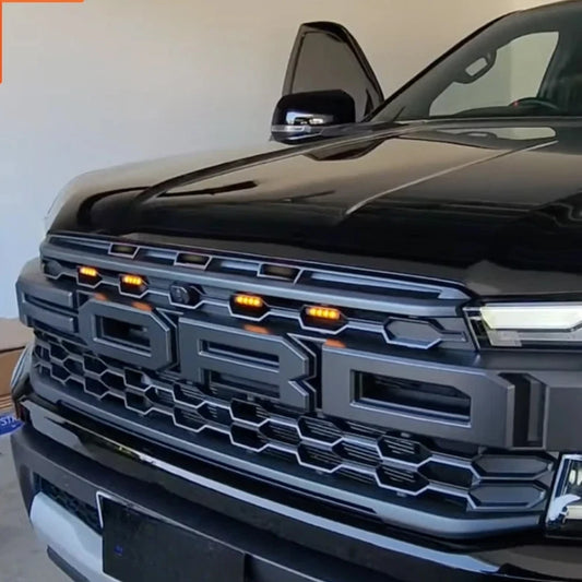 4PCs Amber LED Front Grille Light For Ford Ranger Raptor 2022 2023 2024 2025 P703 NEXT-GEN