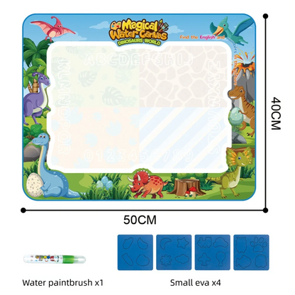 Magic Water Drawing Mat Canvas Reusable Painting Board Doodle Color Reveals When Wet With Mat Pens Sketchbook Tracing Boards