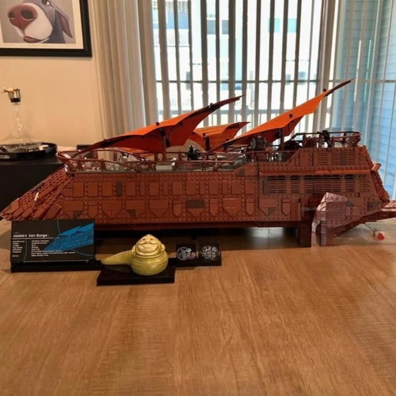 Cheapest 3942pcs Ucs Jabba Sail Barge Bricks Dispaly Model Space Movie Building Blocks Assemble Toy for Home Decor Adults Gift B
