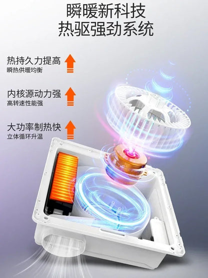 Wind-heated bathroom light new 300x300 room heating exhaust fan lighting integrated bathroom old-fashioned