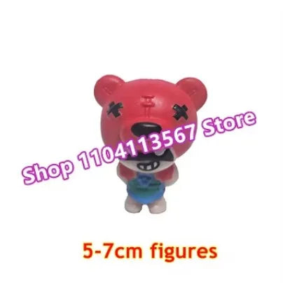 24pcs Cartoon Mini Figures Poco Bibi Shelly Cute Anime Heroes Model Accessories Charms Game Collectibles Toys for Children Gift