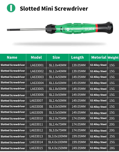 LAOA 1pcs precision screwdriver SL1.0-4.0 screwdriver phillips mini screwdriver phillips screwdriver plum blossom T5-T20