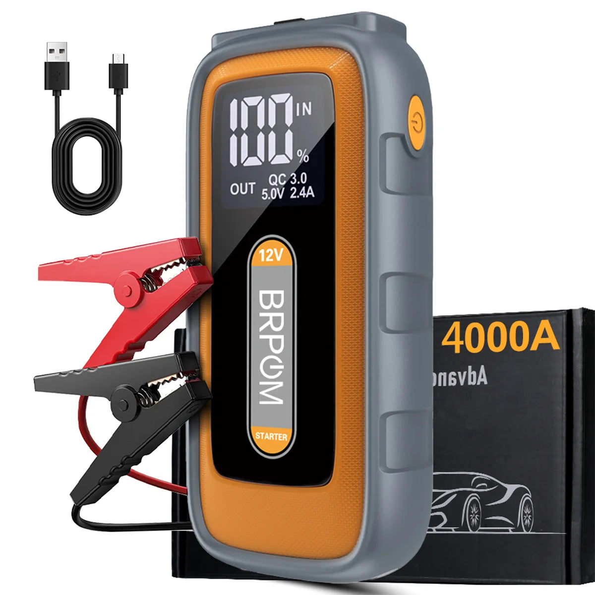 Car Jump Starter Power Bank Car Battery Starter 12V Auto Starting Device with LED Light For Auto Battery Booster Buster