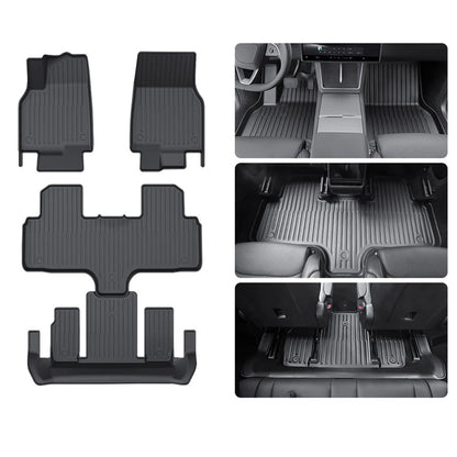 For Tesla Model Y L Whole TPE Floor Mats Four Seasons Waterproof Anti-Slip Mat Foot Pads Model YL Rear Trunk Mat Car Accessorie