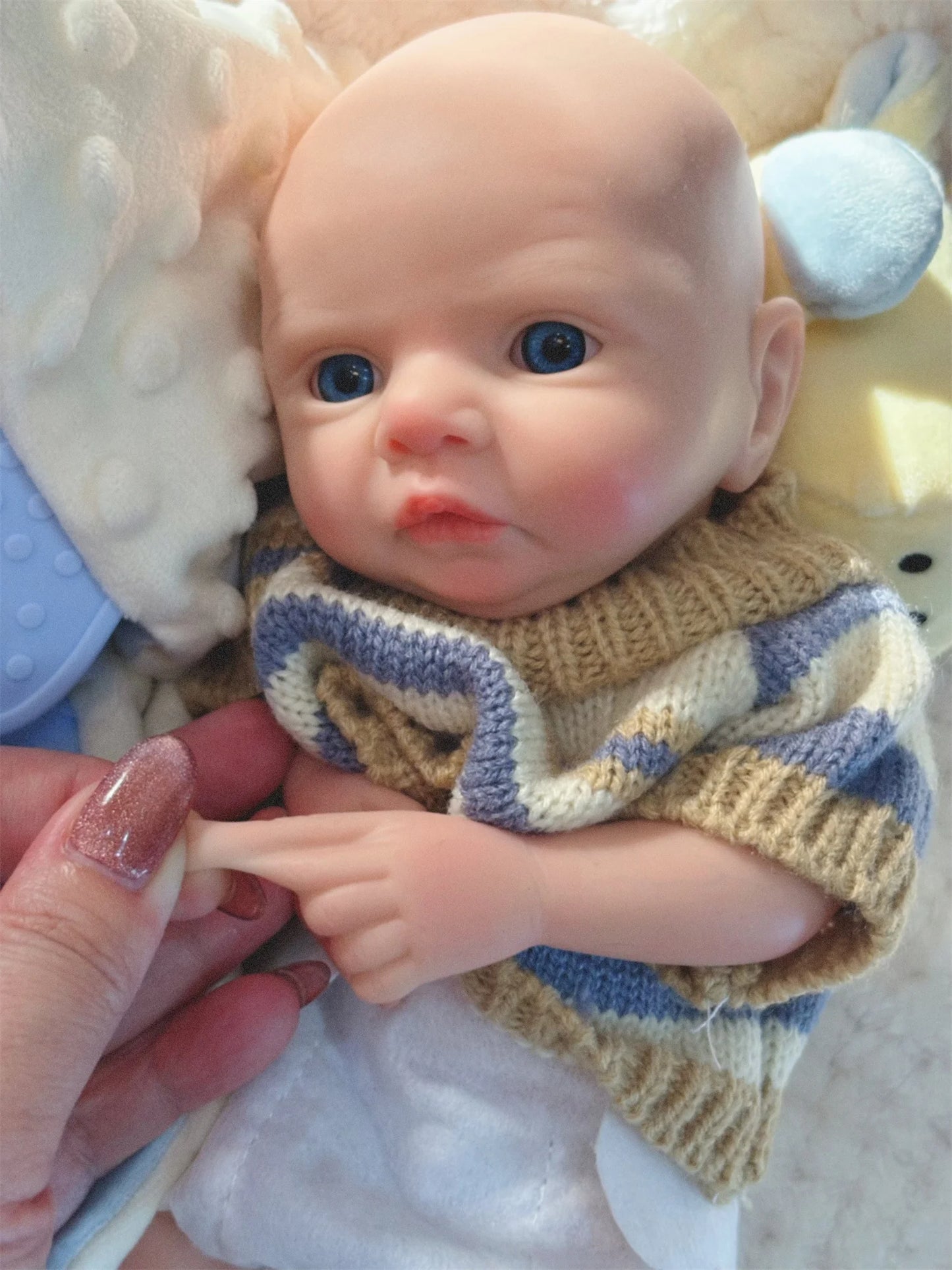 25CM Silicone Boy Reborn Dolls Painted Full Body Soft Solid Silicone Newborn Baby Dolls For Gifts reborn de silicone real cuerpo