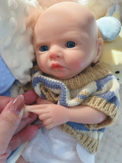 25CM Silicone Boy Reborn Dolls Painted Full Body Soft Solid Silicone Newborn Baby Dolls For Gifts reborn de silicone real cuerpo