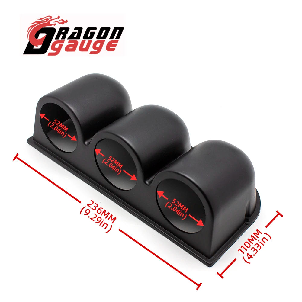 「DRAGON」 52mm Tachometer PRM Boost Gauge Voltage EGT Gauge Water Temperature Oil Temp Oil Pressure Car Gauge Fit for 12V Car