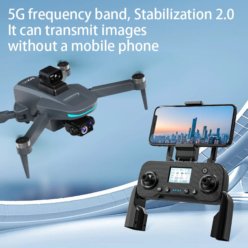 L200 PLUS GPS Drone 5G WIFI Professional 8K 3-axis Gimbal Aerial Brushless Obstacle Avoidance HD Dual Camera Security Drone Toys