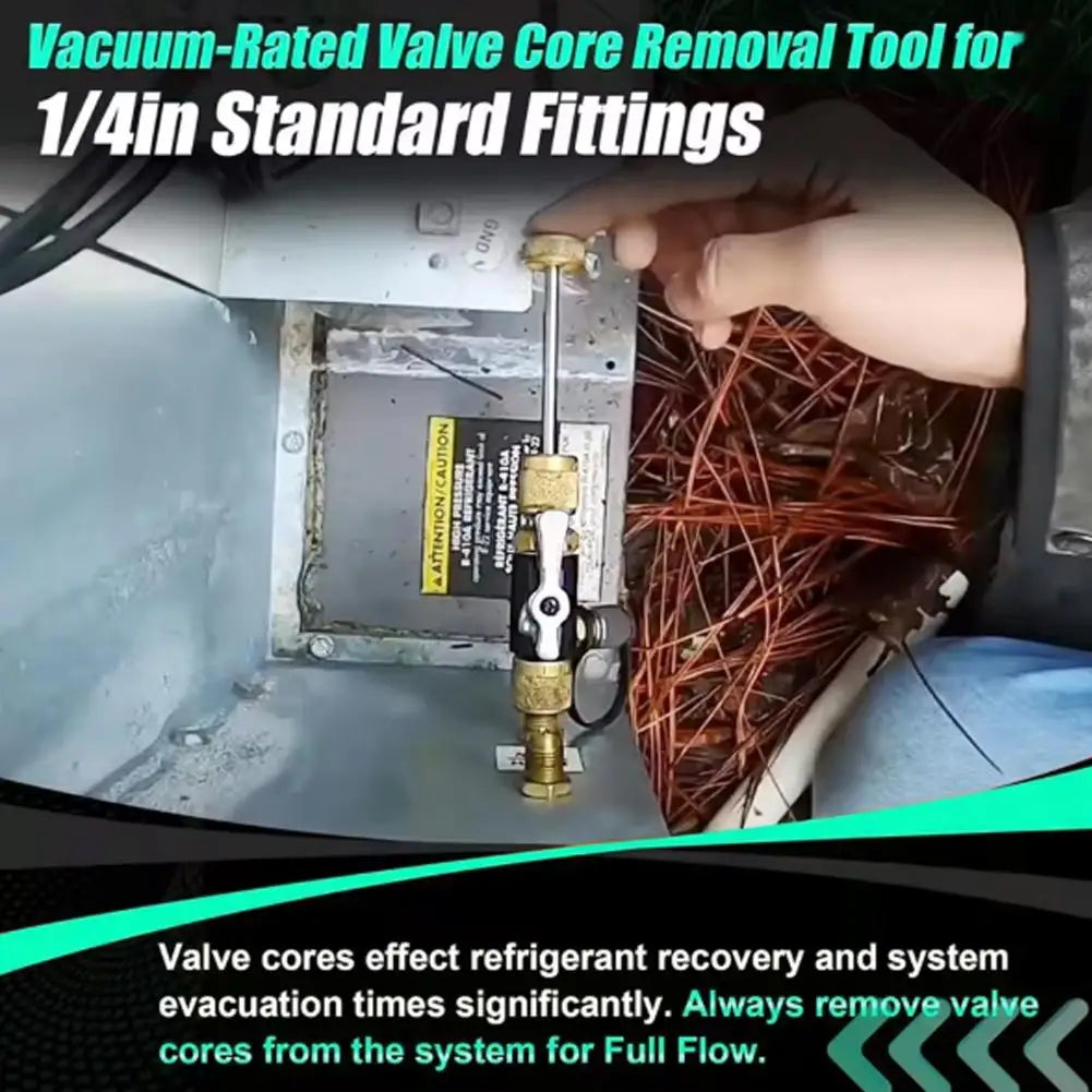Vacuum Valve Core Disassembly Tool Set 20 Micron Vacuum Rated Precision Valve Maintenance Tool 2025 NEW