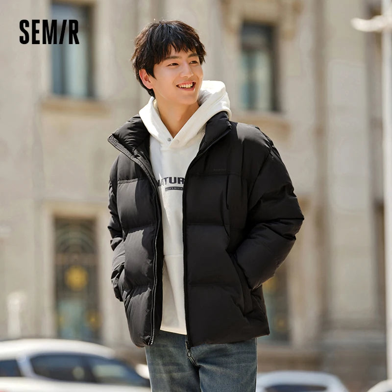 Semir Down Jacket Men Women 2024 New Winter Windproof Waterproof Outerwear Couple Puffer Jacket Cold-Proof Clothing