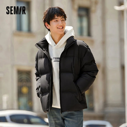Semir Down Jacket Men Women 2024 New Winter Windproof Waterproof Outerwear Couple Puffer Jacket Cold-Proof Clothing
