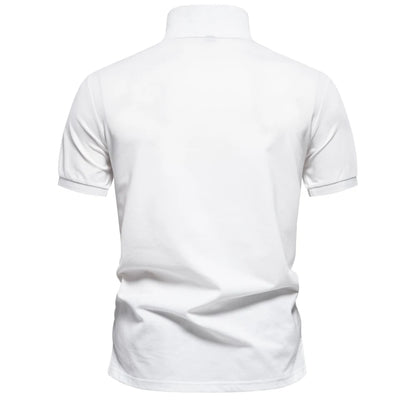 AIOPESON Men's Short Sleeve Polo Shirt, Gradient Printed, Cotton Blend, Summer Fashion, New Design