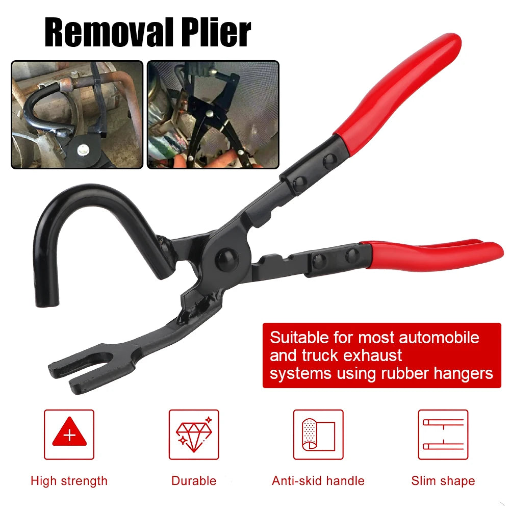 New Professional Exhaust Hanger Pliers Kit - Rubber Gasket Puller & Heat-Resistant Gripper for Efficient Car, Truck