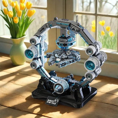 1196PCS Magnetic Levitation Millennium Falcon Spaceship Building Blocks Creative Desktop Decor Assembly Model Gift For Boys
