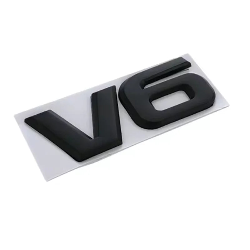 3D Metal V6 V8 Logo Universal Car Fender Emblem Badge Trunk Decal Stikcer For Toyota Land Cruiser VW Audi BENZ JEEP Accessories