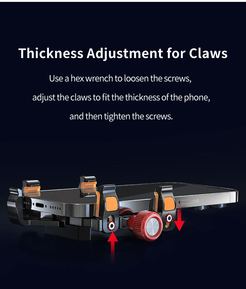 Apex Rush Car Phone Holders  360°Adjustable Metal Five-Claw Phone Clamp Military-Grade Strongest Suction Car Mount