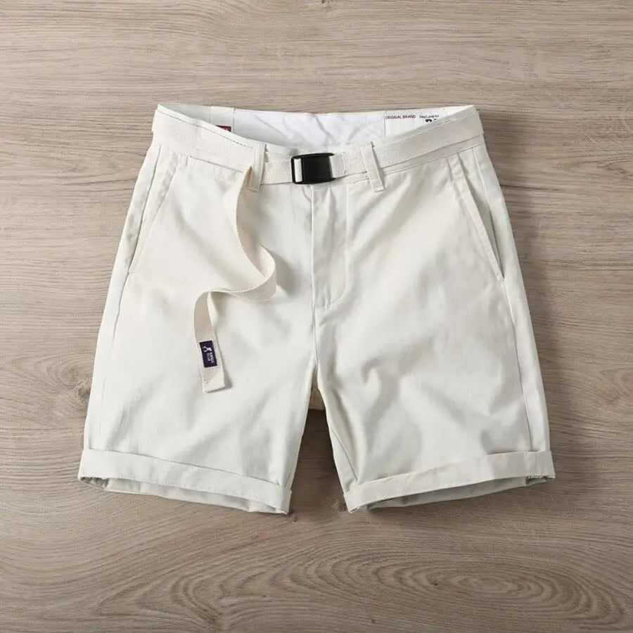 Summer Men's Cargo Shorts Fashion White Solid Cotton Short Pants Harajuku Men's Clothing Hot Sales Casual Sweatpants 2024