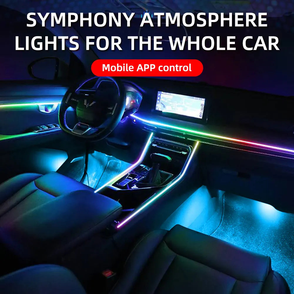 car interior accessories car interior ambient rgb light bar controller Footlight Door lights horn light led lamp for storage