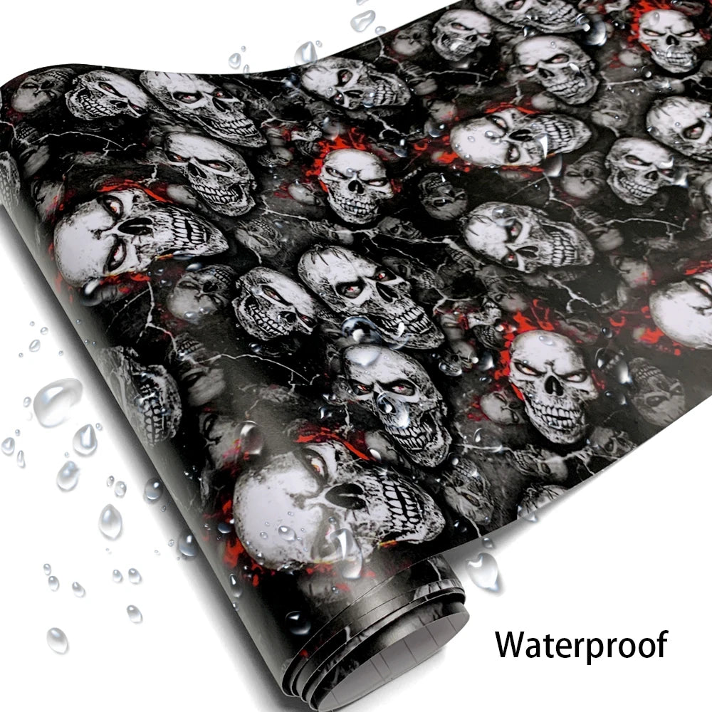 Wrapping Foil Car Tuning Stickers Waterproof Wrap Car Vinyl for Motorcycle Skull Film Auto Outdoor Accessories Body Covering