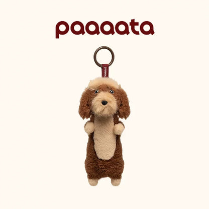 Paaaata Original Dachshund Plush Keychain Wire Haired Long Haired Stuffed Dog Bag Charm Keyring Gift For Pet Lovers And Friends