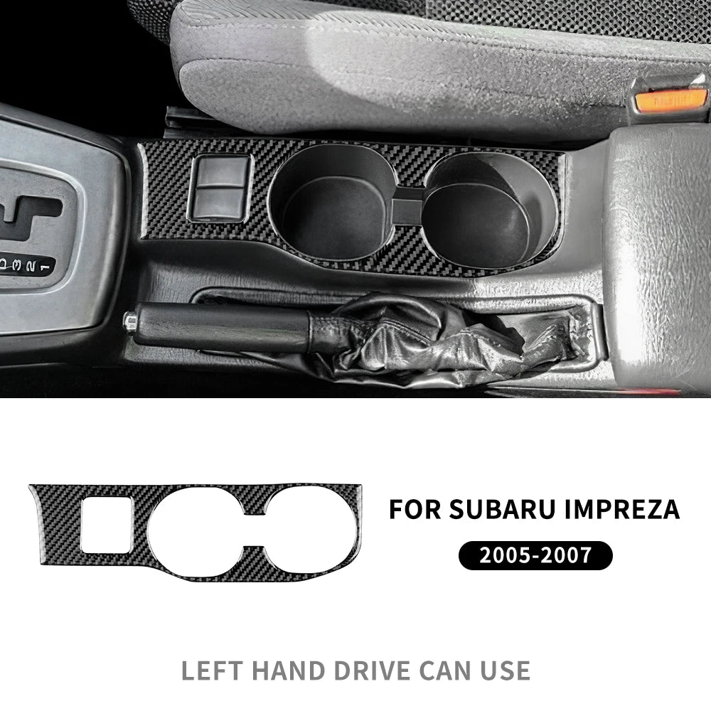Real Soft Carbon Fiber Sticker For Subaru Impreza 2005 2006 2007 Gear Shift Panel Outlet Vent CD Frame Interior Accessories