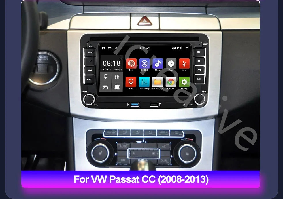 2Din Car Radio Android for Volkswagen Golf 5 6 Polo Passat B6 B7 CC Skoda Jetta Universal Multimedia Carplay Wifi GPS Navigation