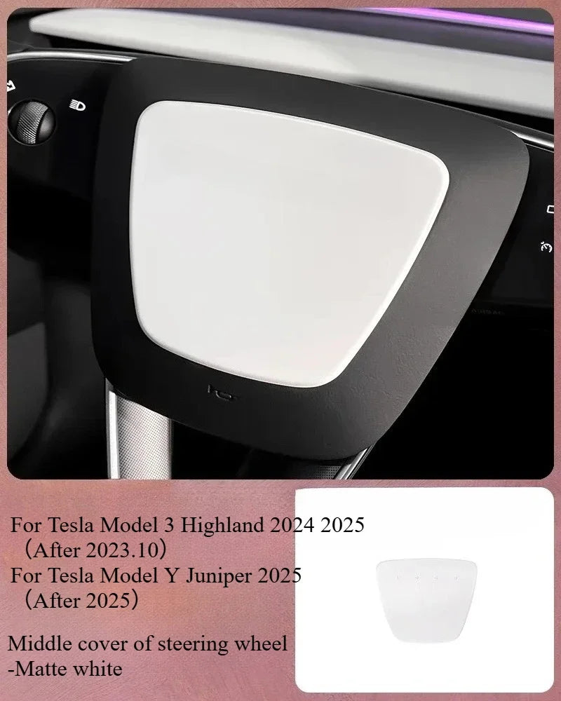 For Tesla Model Y Juniper 2025 White Interior Accessories Center Control Armrest Box Organizer Storage Box Cup Holder New Model3